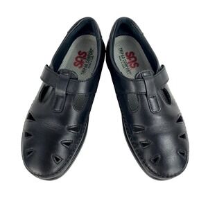SAS Leather Mary Jane Loafers Women's 7.5 Triad Comfort Shoes 38 Black "Roamer"